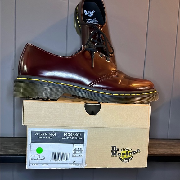Dr. Martens Shoes - Dr. Martens Vegan 1461 in Cherry Red